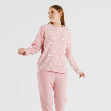 Pijama coral Vickie rosa palo