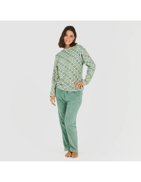 Pijama coral Ilena verde Pijama coral Ilena verde