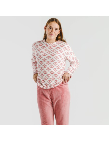 Pijama coral Etea malva Pijama coral Etea malva