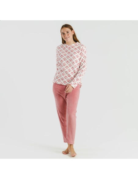 Pijama coral Etea malva Pijama coral Etea malva