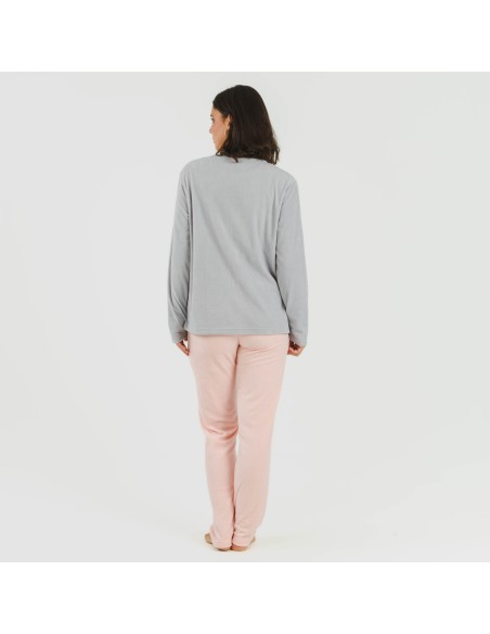 Pijama polar Gnome rosa