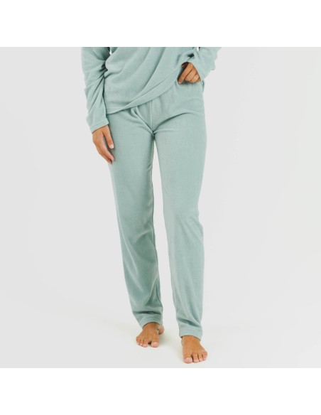 Pijama polar Frosty verde tiffany
