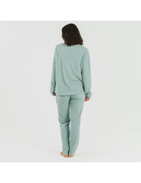 Pijama polar Frosty verde tiffany