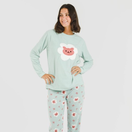Pijama polar Nolan verde