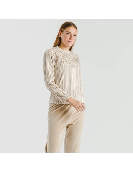 Pijama terciopelo Raya Oli beige Pijama terciopelo Raya Oli beige