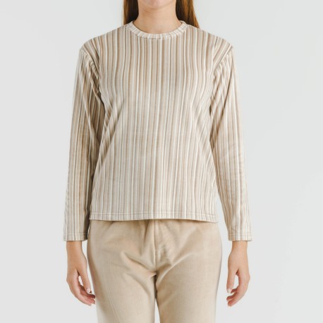 Pijama terciopelo Raya Oli beige