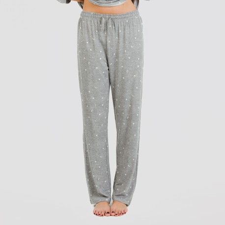 Pijama largo mujer soft Ambarina gris marengo