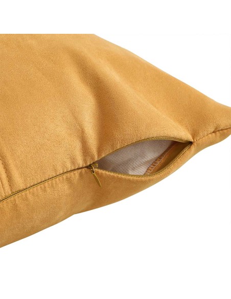 Cojín cuadrante Ante liso - funda + relleno Cojín cuadrante Ante liso - funda + relleno