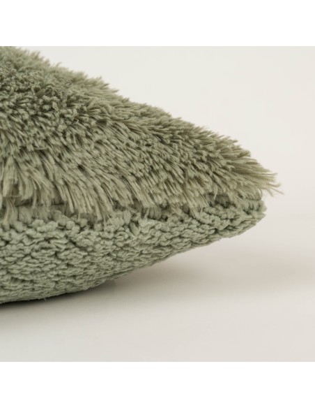 Cojín cuadrante pelo sherpa liso 45x45