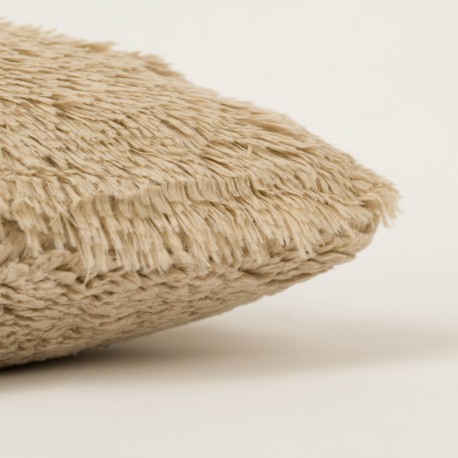 Cojín cuadrante pelo sherpa liso 45x45