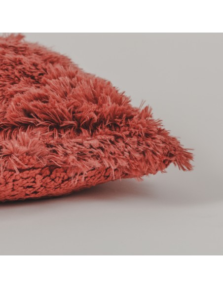 Cojín cuadrante pelo sherpa liso 45x45