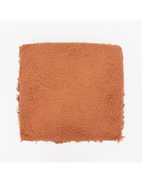 Cojín cuadrante pelo sherpa liso 45x45