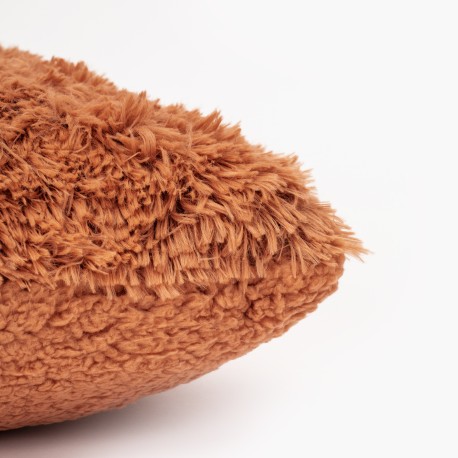 Cojín cuadrante pelo sherpa liso 45x45