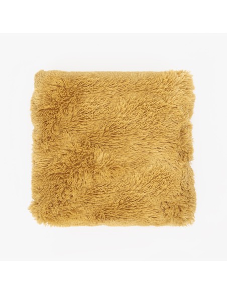 Cojín cuadrante pelo sherpa liso 45x45
