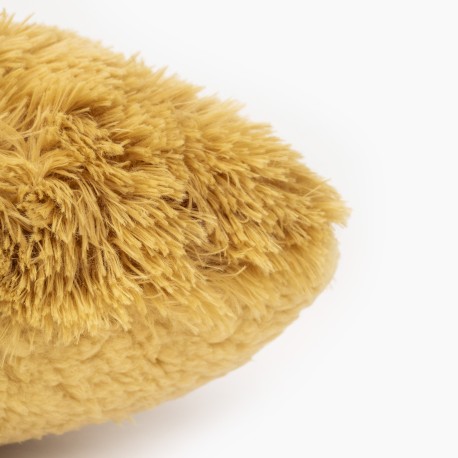 Cojín cuadrante pelo sherpa liso 45x45