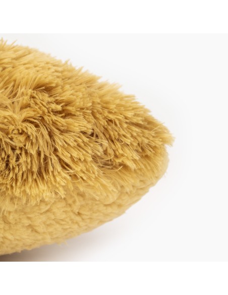 Cojín cuadrante pelo sherpa liso 45x45