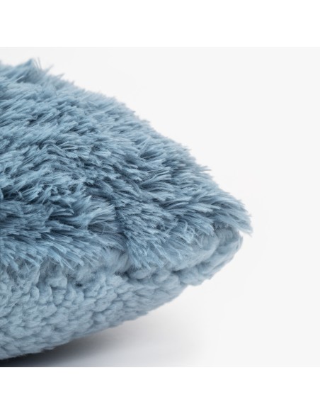 Cojín cuadrante pelo sherpa liso 45x45