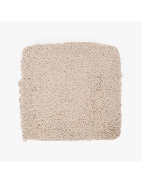 Cojín cuadrante pelo sherpa liso 45x45