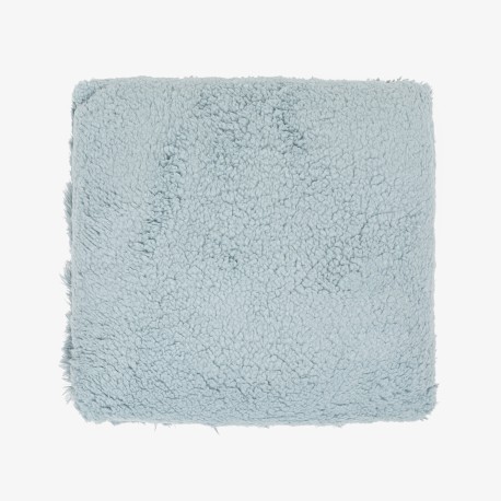 Cojín cuadrante pelo sherpa liso 45x45