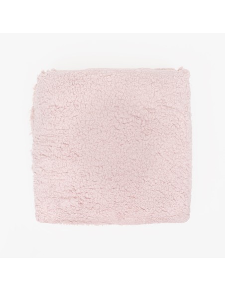 Cojín cuadrante pelo sherpa liso 45x45