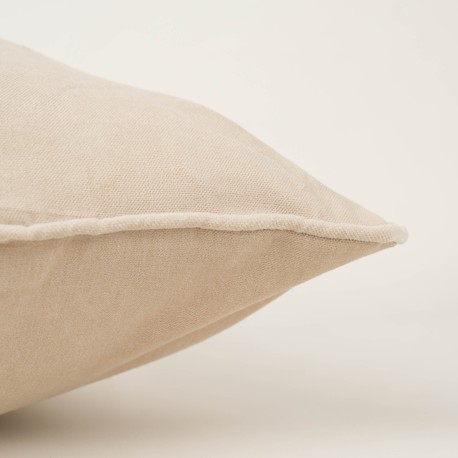 Cojín cuadrante terciopelo algodón liso - funda + relleno