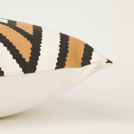 Cojín cuadrante algodón Diamante bicolor liso 45x45 - funda + relleno