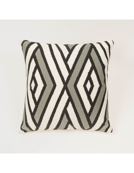 Cojín cuadrante algodón Diamante bicolor liso 45x45 - funda + relleno Cojín cuadrante algodón Diamante bicolor liso 45x45 - funda + relleno