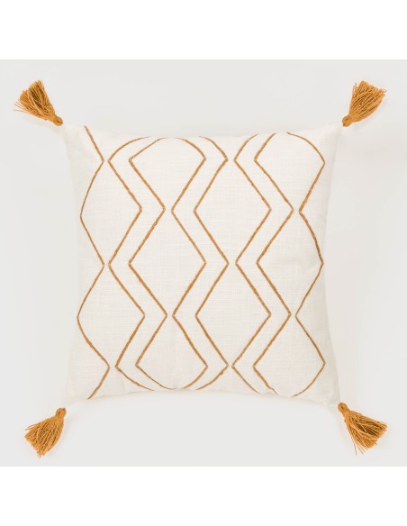 Cojín cuadrante algodón Zig liso 45x45 - funda + relleno Cojín cuadrante algodón Zig liso 45x45 - funda + relleno
