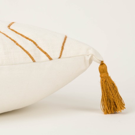 Cojín cuadrante algodón Zig liso 45x45 - funda + relleno