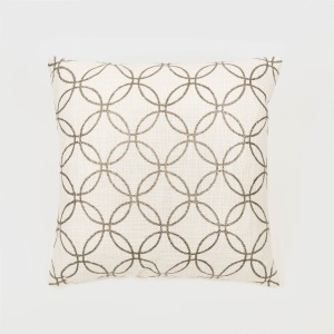 Cojín cuadrante algodón Circulo liso 45x45 - funda + relleno