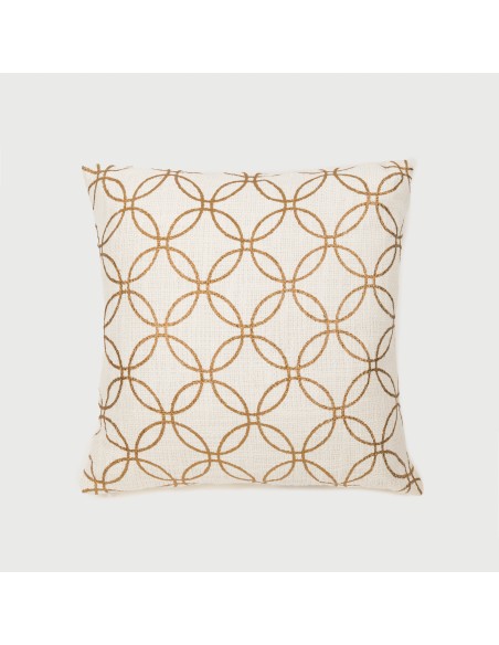 Cojín cuadrante algodón Circulo liso 45x45 - funda + relleno Cojín cuadrante algodón Circulo liso 45x45 - funda + relleno