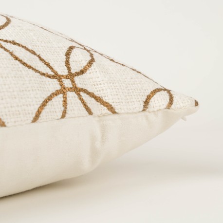 Cojín cuadrante algodón Circulo liso 45x45 - funda + relleno