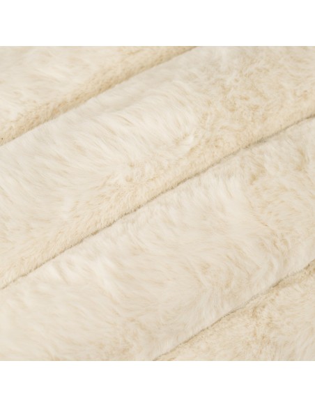 Cojín cuadrante efecto pelo Raya liso 50x50 - funda + rellleno Cojín cuadrante efecto pelo Raya liso 50x50 - funda + rellleno