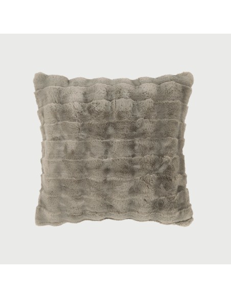 Cojín cuadrante efecto pelo Ondas beige 50x50 - funda + relleno Cojín cuadrante efecto pelo Ondas beige 50x50 - funda + relleno