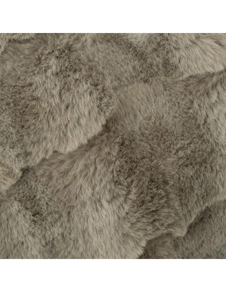 Cojín cuadrante efecto pelo Ondas beige 50x50 - funda + relleno Cojín cuadrante efecto pelo Ondas beige 50x50 - funda + relleno
