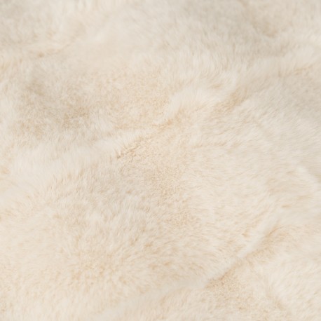 Cojín cuadrante efecto pelo Ondas beige 50x50 - funda + relleno