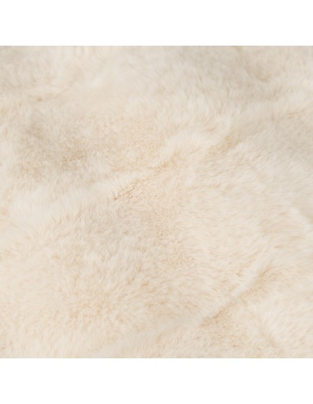 Cojín cuadrante efecto pelo Ondas beige 50x50 - funda + relleno Cojín cuadrante efecto pelo Ondas beige 50x50 - funda + relleno