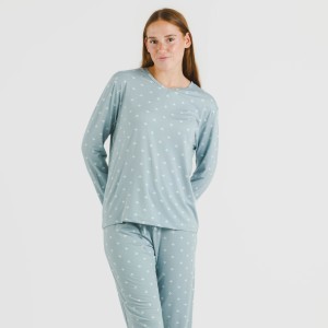 Pijama largo mujer soft Embera indigo 2