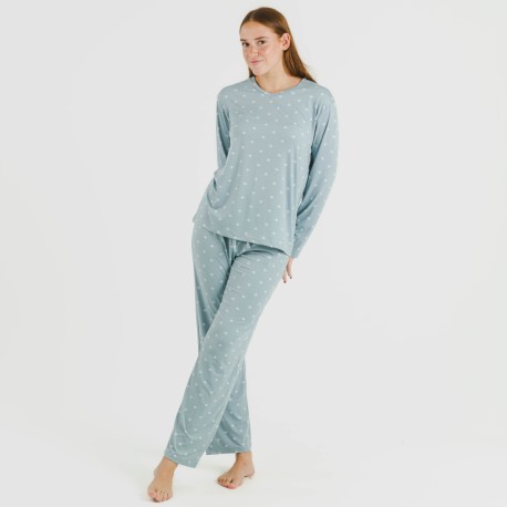 Pijama largo mujer soft Embera indigo
