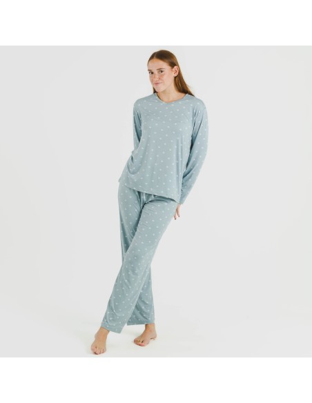 Pijama largo mujer soft Embera indigo Pijama largo mujer soft Embera indigo