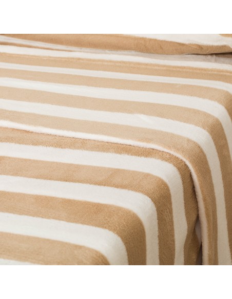 Juego de sábanas coralina Raya Vinia arena