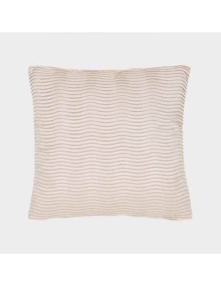 Cojín cuadrante New Ondas terciopelo liso 50x50 - funda + relleno
