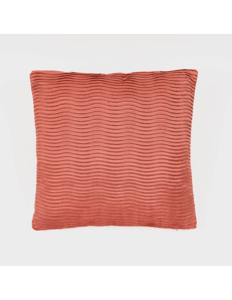 Cojín cuadrante New Ondas terciopelo liso 50x50 - funda + relleno