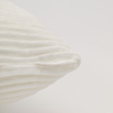 Cojín cuadrante New Ondas terciopelo liso 50x50 - funda + relleno