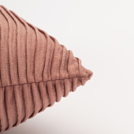 Cojín cuadrante New Ondas terciopelo liso 50x50 - funda + relleno