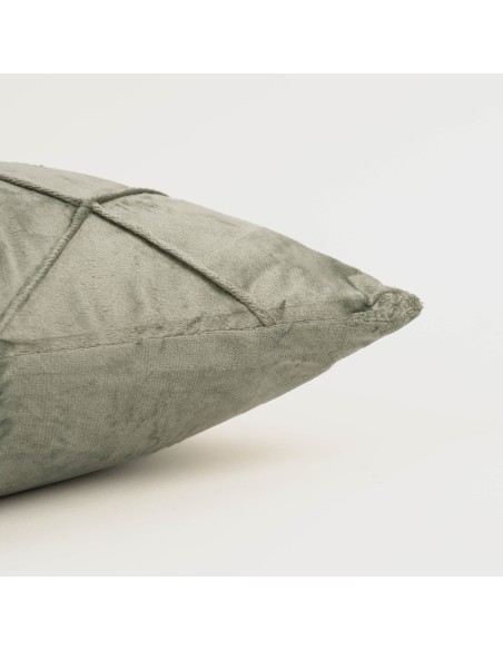 Cojín cuadrante New Rombo terciopelo liso 50x50 - funda + relleno