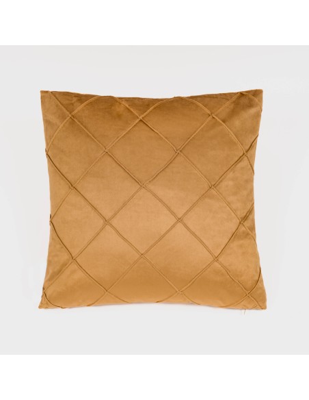 Cojín cuadrante New Rombo terciopelo liso 50x50 - funda + relleno