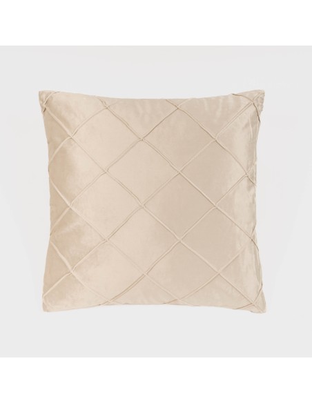 Cojín cuadrante New Rombo terciopelo liso 50x50 - funda + relleno
