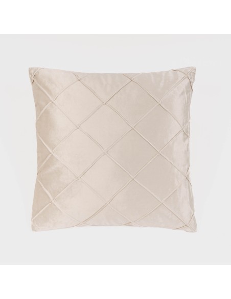 Cojín cuadrante New Rombo terciopelo liso 50x50 - funda + relleno