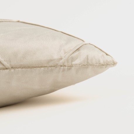 Cojín cuadrante New Rombo terciopelo liso 50x50 - funda + relleno